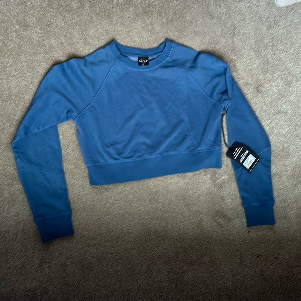 NWT (x small) blue cropped sweatshirt